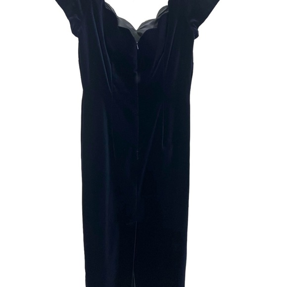 Vintage Monsoon Twilight Velvet Dress UK 16 US 12 Runs Small Prom Evening Gown - Picture 10 of 12